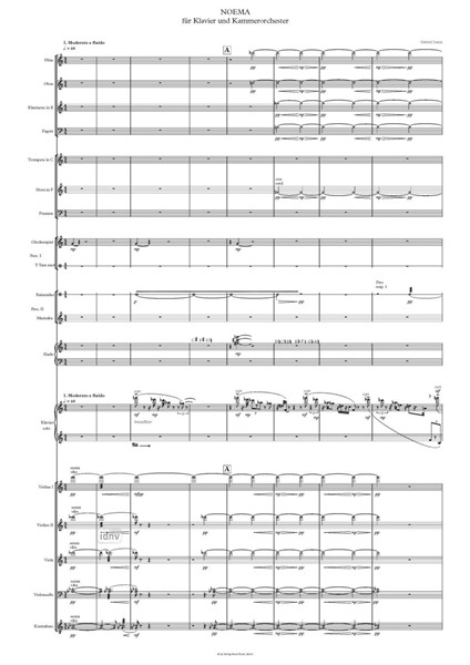 Noema für Klavier und Kammerorchester (2014) Noema für Klavier und Kammerorchester (2014)