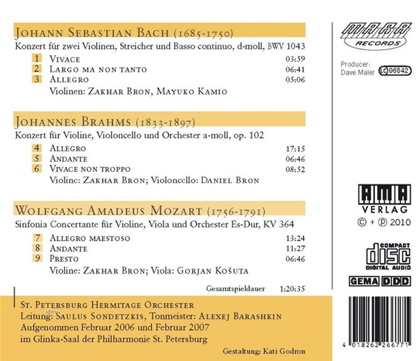 Bach/Brahms/Mozart Bach/Brahms/Mozart