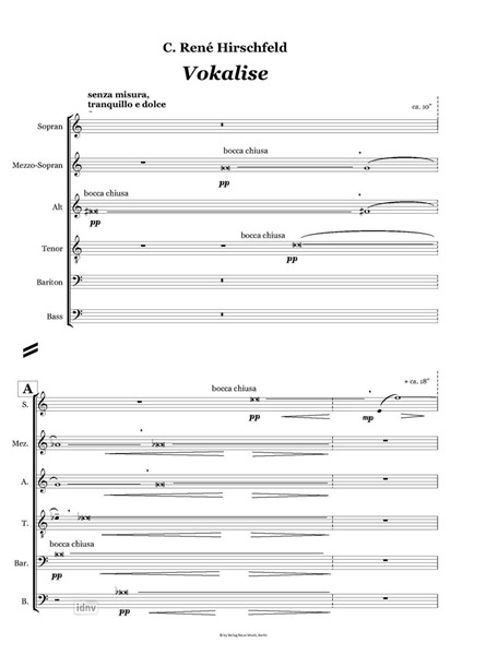 Vokalise für 6-stimmiges Vokalsensemble Vokalise für 6-stimmiges Vokalsensemble