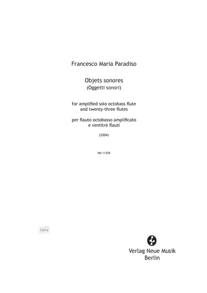 Objets sonores für 23 Flöten Objets sonores für 23 Flöten