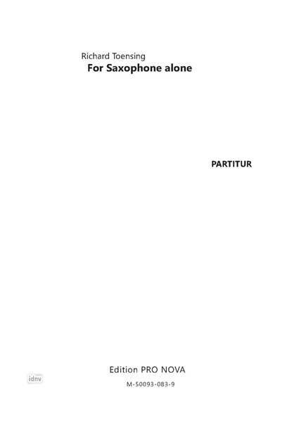 For Saxophone alone (1975) For Saxophone alone (1975)
