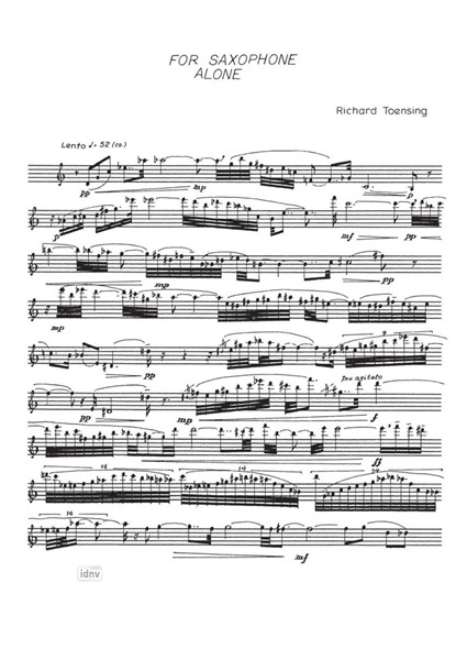 For Saxophone alone (1975) For Saxophone alone (1975)