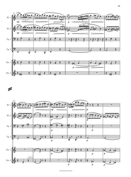 Drei Novelletten op. 113 für Bläsersextett (2014) Drei Novelletten op. 113 für Bläsersextett (2014)