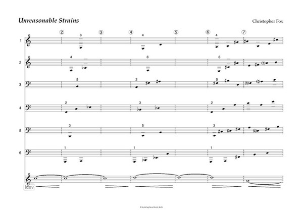 Unreasonable Strains für 6 Bläser und E-Gitarre (2009) Unreasonable Strains für 6 Bläser und E-Gitarre (2009)