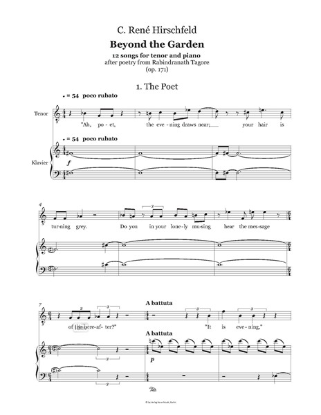 Beyond the Garden für Tenor und Klavier Beyond the Garden für Tenor und Klavier
