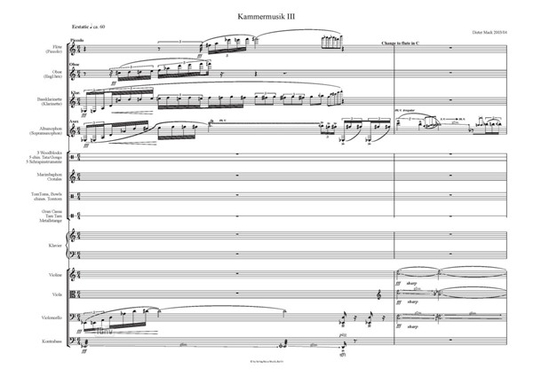Kammermusik III für Ensemble (2003/04) Kammermusik III für Ensemble (2003/04)
