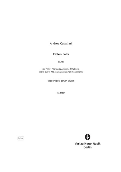 Fallen Falls für Sopran, Ensemble und Live-Elektronik (2016) Fallen Falls für Sopran, Ensemble und Live-Elektronik (2016)
