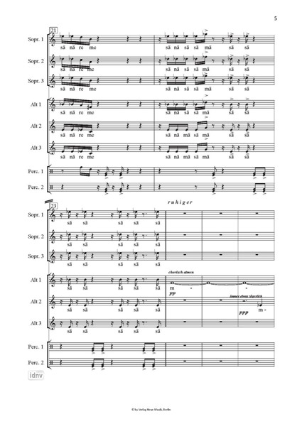 Voice & Percussion für 6-stimmigen Mädchenchor und 2 Schlagzeuger (2000) Voice & Percussion für 6-stimmigen Mädchenchor und 2 Schlagzeuger (2000)