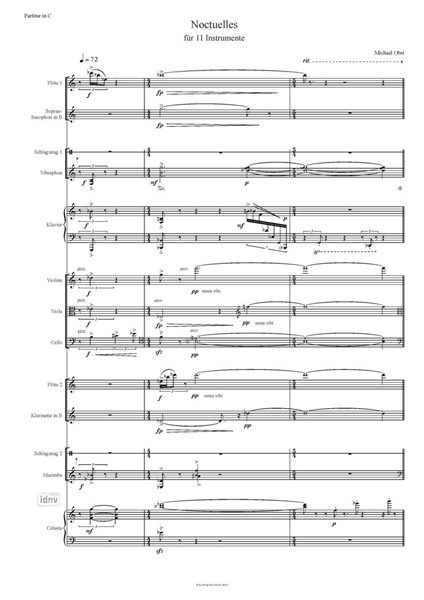 Noctuelles für 11 Instrumente (2016) Noctuelles für 11 Instrumente (2016)