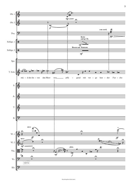Berichte nach Texten von Heiner Müller für Tenor, Chor, Instrumente (2 Oboen, Posaune, Schlagzeug (2 Spieler), Streichquintett) und Sprecherin (1967) Berichte nach Texten von Heiner Müller für Tenor, Chor, Instrumente (2 Oboen, Posaune, Schlagzeug (2 Spieler), Streichquintett) und Sprecherin (1967)