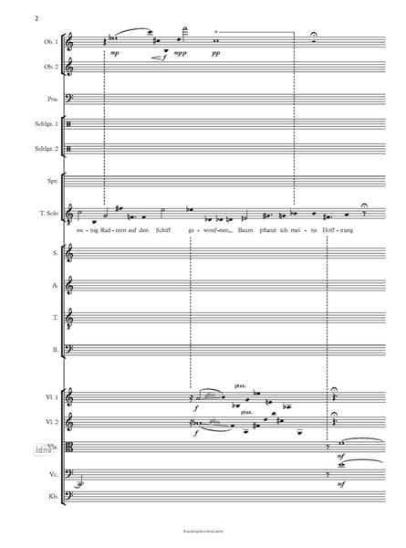Berichte nach Texten von Heiner Müller für Tenor, Chor, Instrumente (2 Oboen, Posaune, Schlagzeug (2 Spieler), Streichquintett) und Sprecherin (1967) Berichte nach Texten von Heiner Müller für Tenor, Chor, Instrumente (2 Oboen, Posaune, Schlagzeug (2 Spieler), Streichquintett) und Sprecherin (1967)