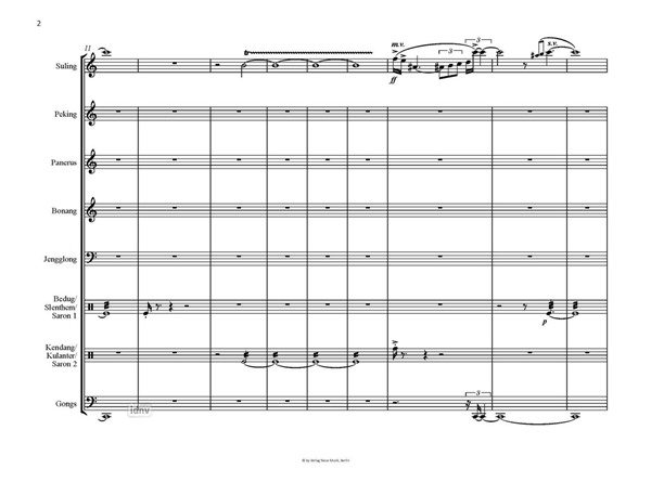 Crosscurrents für 8 Schlagzeuger an Gamelan Degung und Solo Flöte (sundanes.) (2000) Crosscurrents für 8 Schlagzeuger an Gamelan Degung und Solo Flöte (sundanes.) (2000)