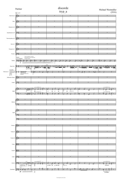 Discorde für Hammond-Orgel, E-Bass, Drum Set und Ensemble (2016) Discorde für Hammond-Orgel, E-Bass, Drum Set und Ensemble (2016)