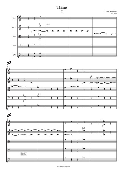Things / Symphonic Thing für Streichorchester (2016) Things / Symphonic Thing für Streichorchester (2016)