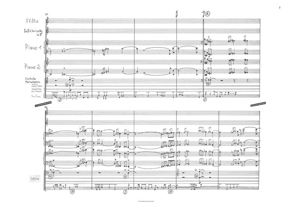 Taro für 2 Klaviere, Schlagzeug, Flöte (Picc.) und Bassklarinette (1987) Taro für 2 Klaviere, Schlagzeug, Flöte (Picc.) und Bassklarinette (1987)