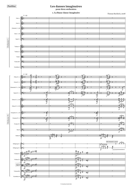 Les danses imaginaires für 2 Orchester und Zuspiel (2008) Les danses imaginaires für 2 Orchester und Zuspiel (2008)