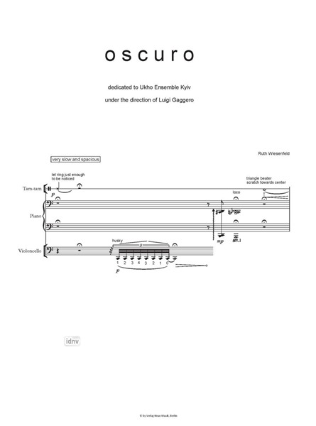oscuro für großes Ensemble (2016) oscuro für großes Ensemble (2016)