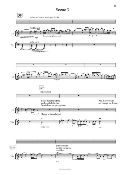 Mankind für Bariton, 5 Sprechrollen, kleinen Frauenchor, gemischten Chor (SATB) und Ensemble (2007/08) Mankind für Bariton, 5 Sprechrollen, kleinen Frauenchor, gemischten Chor (SATB) und Ensemble (2007/08)