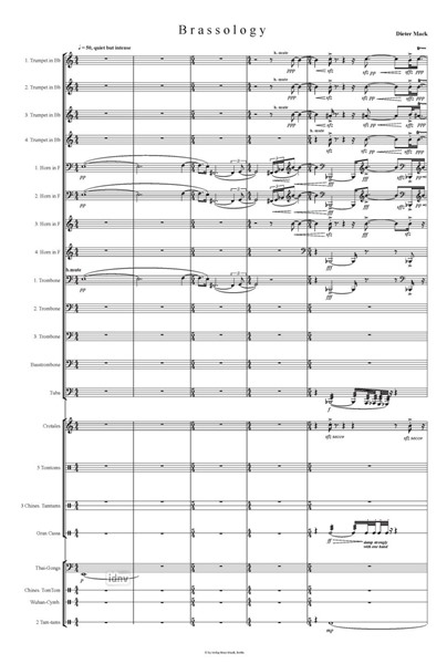Brassology für Bläserensemble und zwei Percussionisten (2008) Brassology für Bläserensemble und zwei Percussionisten (2008)