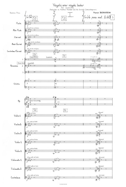 Vayehi erev vayehi boker für großes Ensemble (2017) Vayehi erev vayehi boker für großes Ensemble (2017)