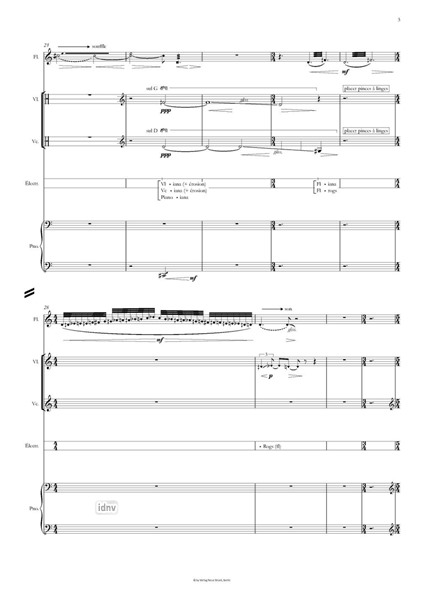 Dawnlight für Flöte, Violine, Violoncello, Klavier und Live-Elektronik Dawnlight für Flöte, Violine, Violoncello, Klavier und Live-Elektronik