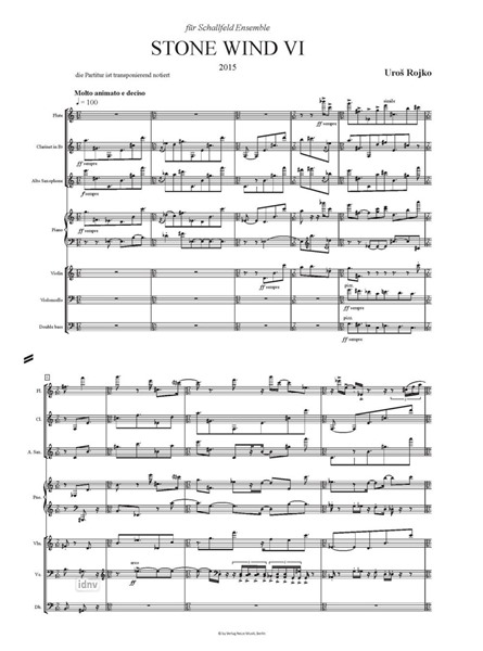 Stone Wind VI für Ensemble (2015) Stone Wind VI für Ensemble (2015)