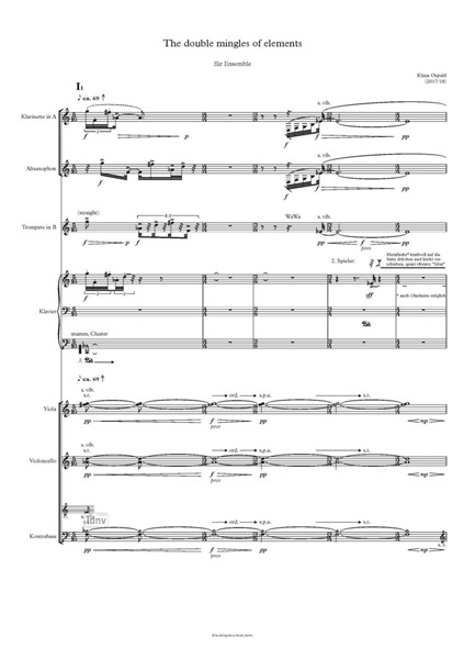 The double mingles of elements für Ensemble (2017/18) The double mingles of elements für Ensemble (2017/18)