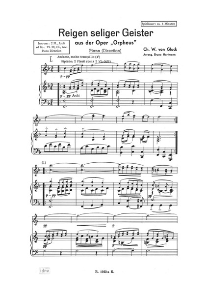 Reigen seliger Geister (Gluck) / Air (Bach) für Salon-Orchester Reigen seliger Geister (Gluck) / Air (Bach) für Salon-Orchester