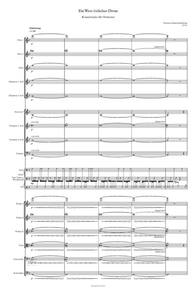 Ein West-östlicher Divan für Orchester (2016) Ein West-östlicher Divan für Orchester (2016)