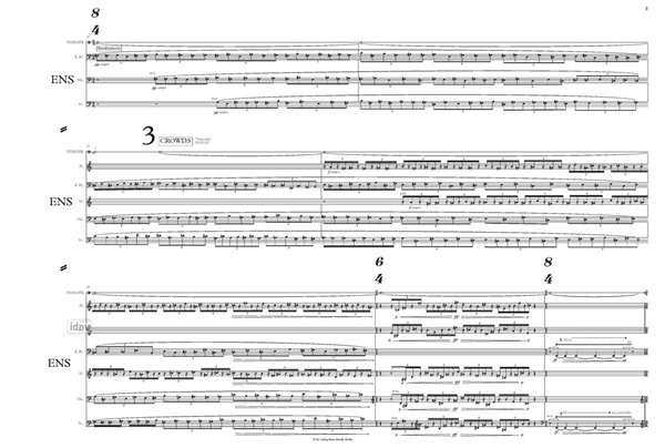 Match 3 für Flöte, Klarinette, Violine, Viola und Cello mit Elektronik und Video (2018) Match 3 für Flöte, Klarinette, Violine, Viola und Cello mit Elektronik und Video (2018)