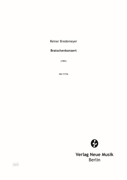 Bratschenkonzert für Bratsche und Ensemble (1981) Bratschenkonzert für Bratsche und Ensemble (1981)