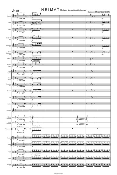 H E I M A T für großes Orchester (2015) H E I M A T für großes Orchester (2015)