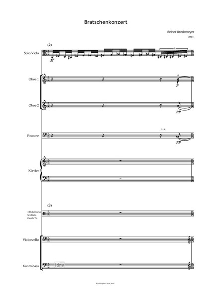 Bratschenkonzert für Bratsche und Ensemble (1981) Bratschenkonzert für Bratsche und Ensemble (1981)