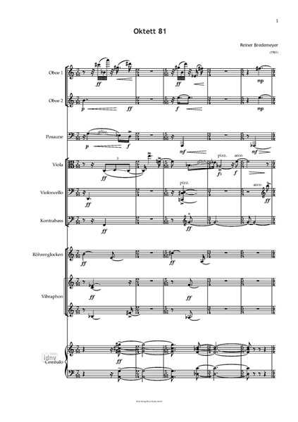 Oktett 81 für Ensemble (1981) Oktett 81 für Ensemble (1981)