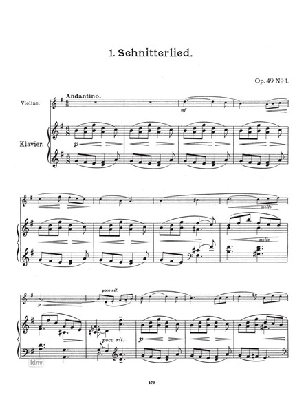 Drei leichte Vortragsstücke op. 49 für Violine und Klavier Drei leichte Vortragsstücke op. 49 für Violine und Klavier
