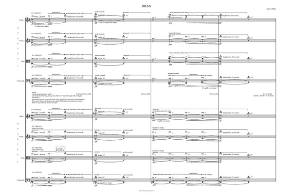 2012-S für zwei Streichquartette (2012) 2012-S für zwei Streichquartette (2012)