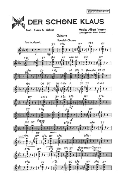 Der schöne Klaus für Akkordeon mit Salon-Orchester Der schöne Klaus für Akkordeon mit Salon-Orchester