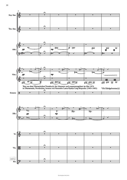 Befreiung durch Hören für Sprecher und 8 Instrumente (2018) Befreiung durch Hören für Sprecher und 8 Instrumente (2018)