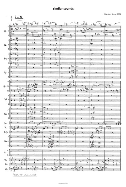 Similar Sounds für Orchester (2001) Similar Sounds für Orchester (2001)