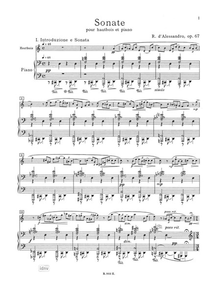 Sonate Op. 67 für Oboe und Klavier Sonate Op. 67 für Oboe und Klavier