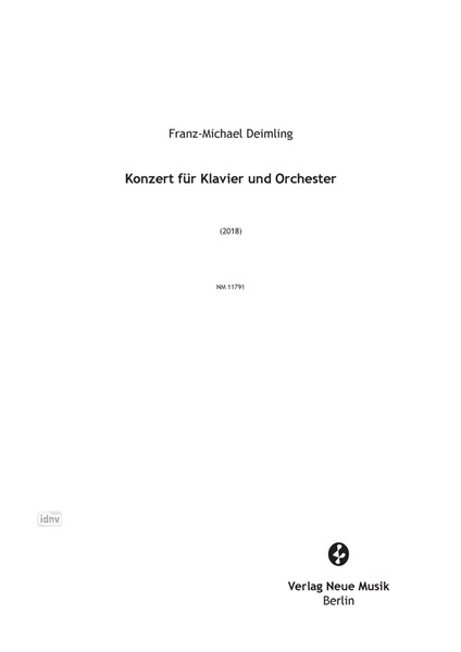 Konzert für Klavier und Orchester (2018) Konzert für Klavier und Orchester (2018)