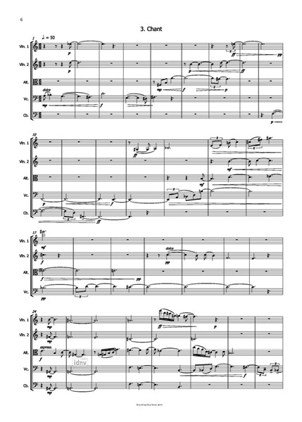 Suite pour cordes für Streichorchester (2016-17) Suite pour cordes für Streichorchester (2016-17)