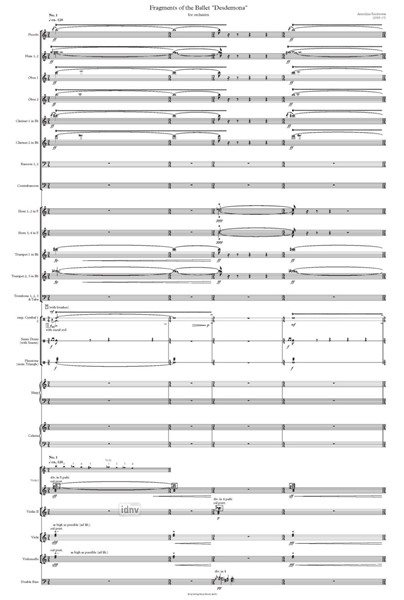 Fragments of the Ballet "Desdemona" für Orchester (2005-17) Fragments of the Ballet "Desdemona" für Orchester (2005-17)