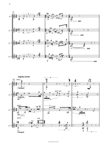 Miniatur für Gitarrenquartett (2023) Miniatur für Gitarrenquartett (2023)