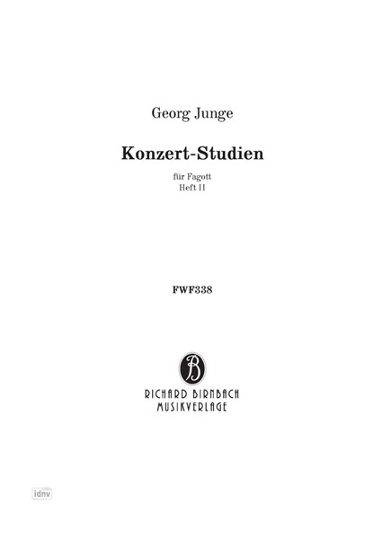 Konzert-Studien, Bd.2 für Fagott Konzert-Studien, Bd.2 für Fagott