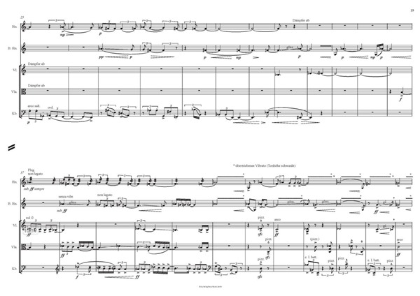 Riss – Schatten – Sturz für Horn, Bassetthorn, Violine, Viola und Kontrabass (2009, rev. 2020) Riss – Schatten – Sturz für Horn, Bassetthorn, Violine, Viola und Kontrabass (2009, rev. 2020)