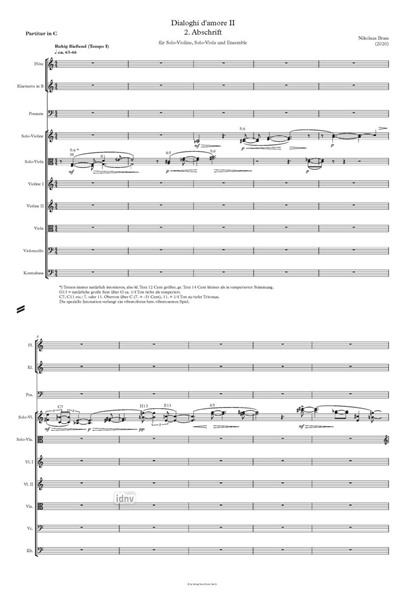 Dialoghi d‘amore II. 2. Abschrift für Solo-Violine, Solo-Viola und Ensemble (2020) Dialoghi d‘amore II. 2. Abschrift für Solo-Violine, Solo-Viola und Ensemble (2020)
