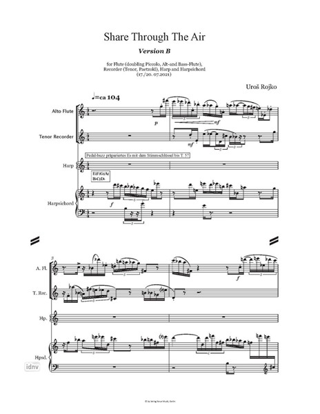 Share Through The Air für Ensemble (2019/21) Share Through The Air für Ensemble (2019/21)