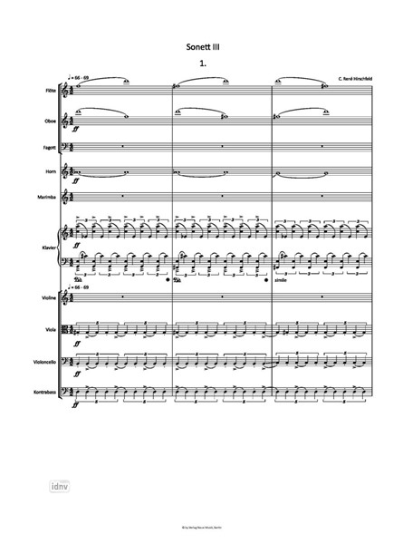 Sonett III für Doppelquartett, Klavier und Marimbaphon (1986, rev) Sonett III für Doppelquartett, Klavier und Marimbaphon (1986, rev)