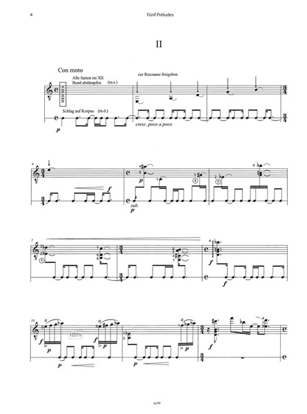 Fünf Préludes für Gitarre solo (2005) Fünf Préludes für Gitarre solo (2005)